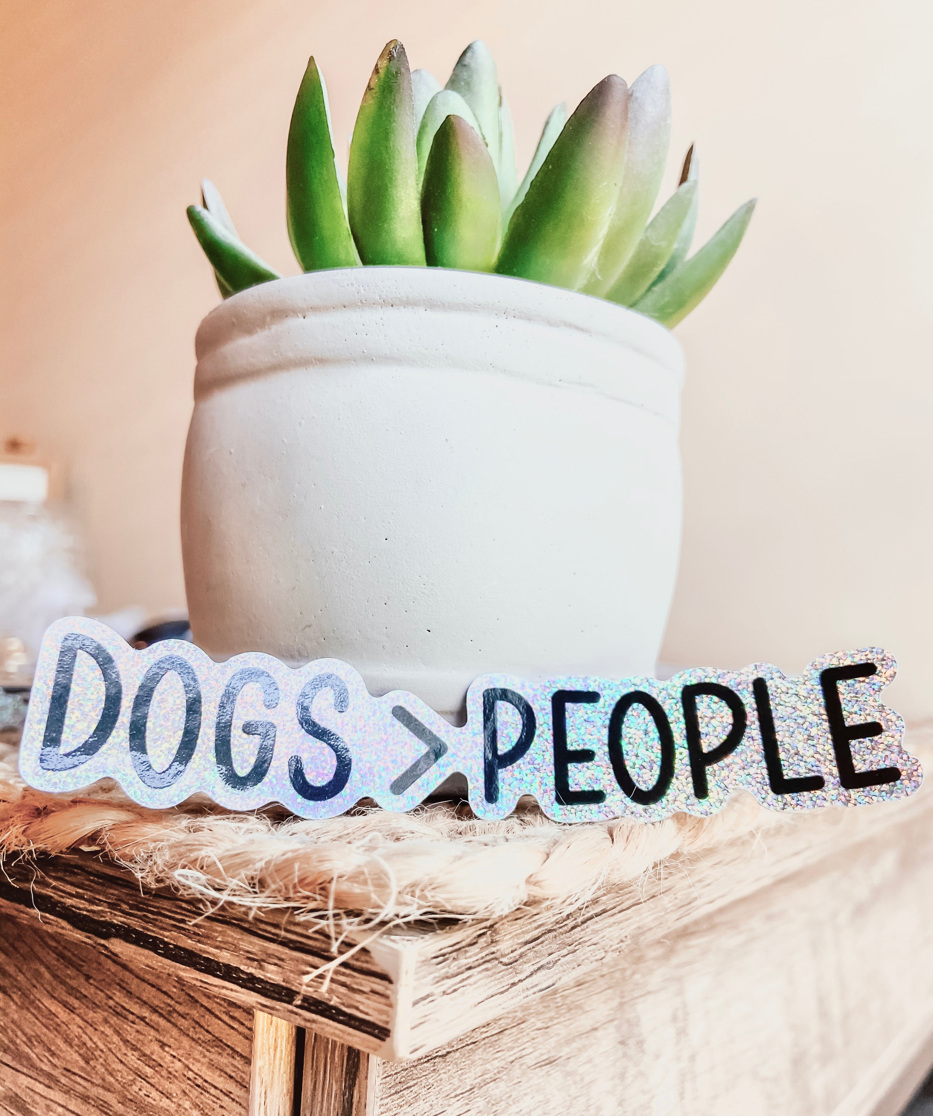 Dogs>People Sticker