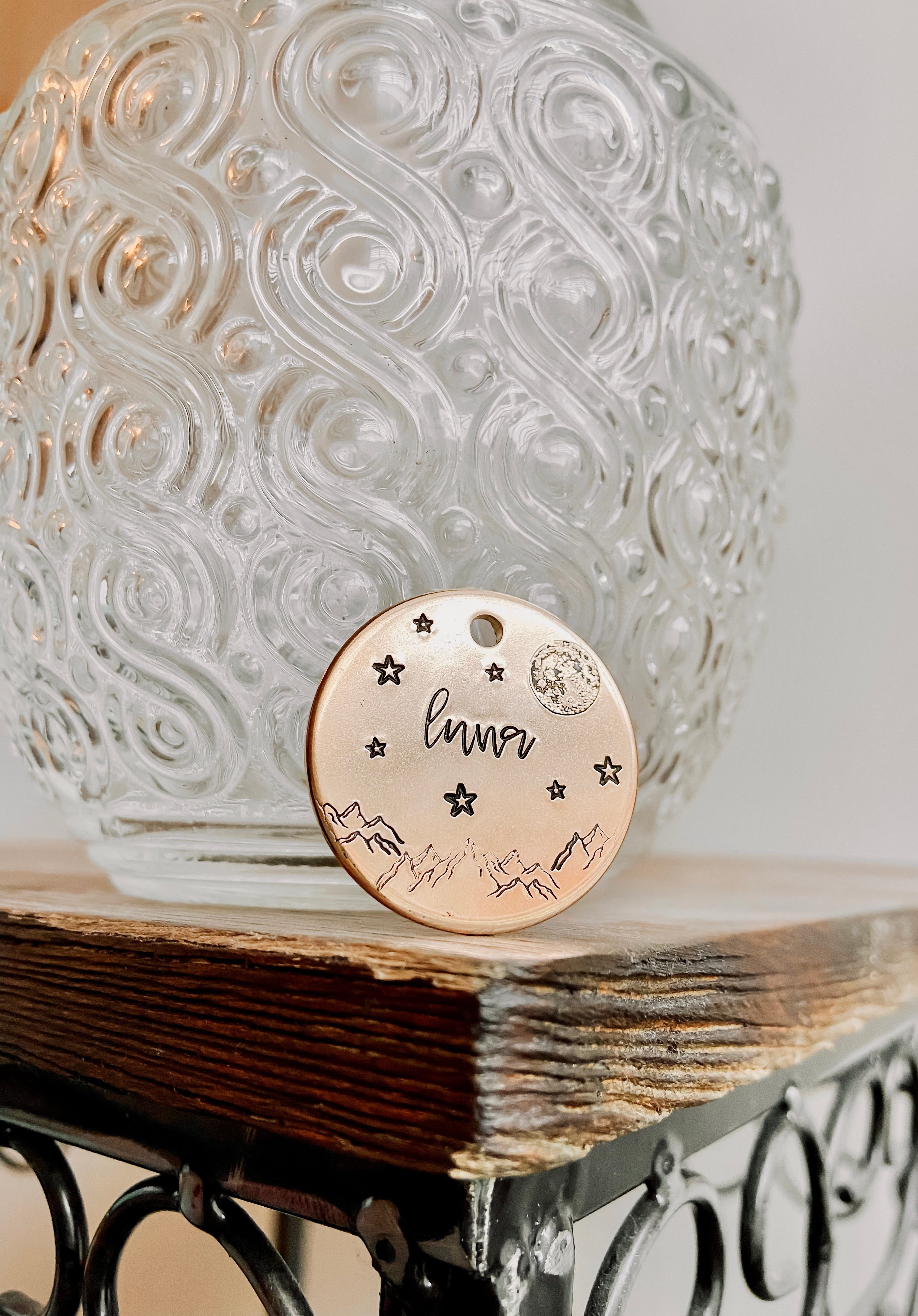 The Best View Tag, Pet ID Tag, Dog ID Tag, Hand stamped Dog Tag